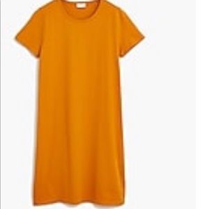 J crew yellow T-shirt dress